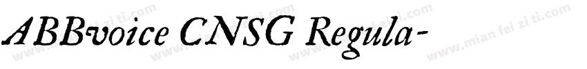 ABBvoice CNSG Regula字体转换